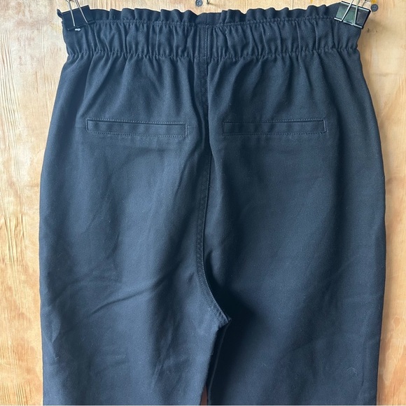 Abercrombie & Fitch Pull On Drawstring Black Tapered Pants with Pockets - Picture 3 of 11